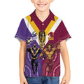 Storm And Broncos Rugby Custom Kid Hawaiian Shirt Melbourne Brisbane Final Together Mascots Style - Aussie Hoodie