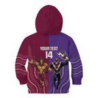 Storm And Broncos Rugby Custom Kid Hoodie Melbourne Brisbane Final Together Mascots Style - Aussie Hoodie