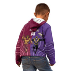 Storm And Broncos Rugby Custom Kid Hoodie Melbourne Brisbane Final Together Mascots Style - Aussie Hoodie