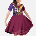 Storm And Broncos Rugby Custom Kid Short Sleeve Dress Melbourne Brisbane Final Together Mascots Style - Aussie Hoodie