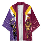 Storm And Broncos Rugby Custom Kimono Melbourne Brisbane Final Together Mascots Style - Aussie Hoodie