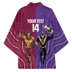 Storm And Broncos Rugby Custom Kimono Melbourne Brisbane Final Together Mascots Style - Aussie Hoodie