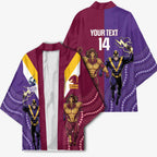 Storm And Broncos Rugby Custom Kimono Melbourne Brisbane Final Together Mascots Style - Aussie Hoodie
