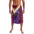 Storm And Broncos Rugby Custom Lavalava Melbourne Brisbane Final Together Mascots Style - Aussie Hoodie