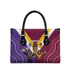 Storm And Broncos Rugby Custom Leather Bag Melbourne Brisbane Final Together Mascots Style - Aussie Hoodie