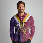 Storm And Broncos Rugby Custom Long Sleeve Polo Shirt Melbourne Brisbane Final Together Mascots Style - Aussie Hoodie