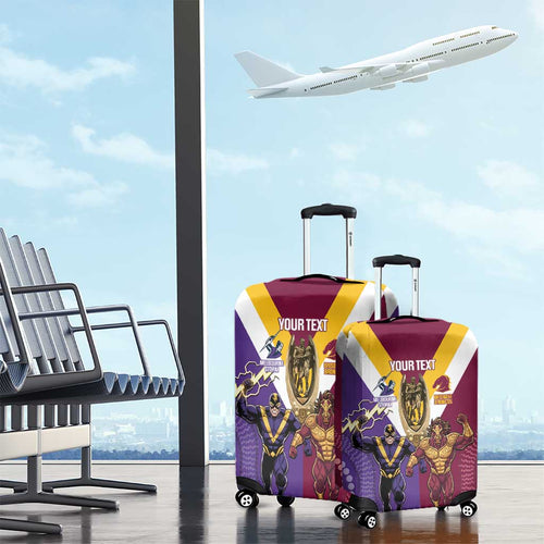 Storm And Broncos Rugby Custom Luggage Cover Melbourne Brisbane Final Together Mascots Style - Aussie Hoodie