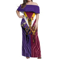 Storm And Broncos Rugby Custom Off Shoulder Maxi Dress Melbourne Brisbane Final Together Mascots Style - Aussie Hoodie