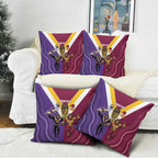 Storm And Broncos Rugby Custom Pillow Cover Melbourne Brisbane Final Together Mascots Style - Aussie Hoodie
