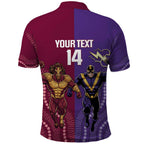 Storm And Broncos Rugby Custom Polo Shirt Melbourne Brisbane Final Together Mascots Style - Aussie Hoodie