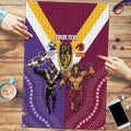 Storm And Broncos Rugby Custom Puzzle Melbourne Brisbane Final Together Mascots Style - Aussie Hoodie