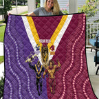 Storm And Broncos Rugby Custom Quilt Melbourne Brisbane Final Together Mascots Style - Aussie Hoodie