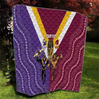 Storm And Broncos Rugby Custom Quilt Melbourne Brisbane Final Together Mascots Style - Aussie Hoodie