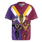 Storm And Broncos Rugby Custom Rugby Jersey Melbourne Brisbane Final Together Mascots Style - Aussie Hoodie