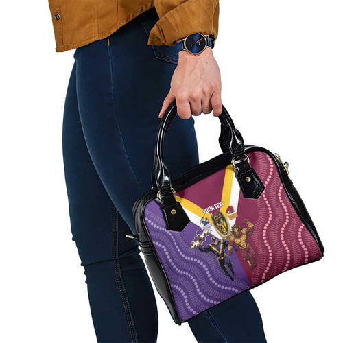 Storm And Broncos Rugby Custom Shoulder Handbag Melbourne Brisbane Final Together Mascots Style - Aussie Hoodie