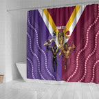 Storm And Broncos Rugby Custom Shower Curtain Melbourne Brisbane Final Together Mascots Style - Aussie Hoodie