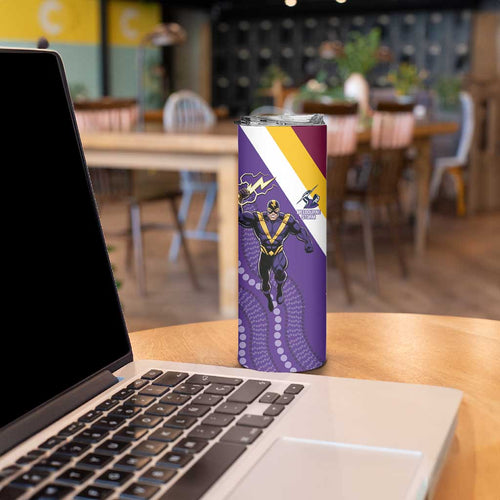 Storm And Broncos Rugby Custom Skinny Tumbler Melbourne Brisbane Final Together Mascots Style - Aussie Hoodie