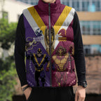 Storm And Broncos Rugby Custom Sleeveless Puffer Jacket Melbourne Brisbane Final Together Mascots Style - Aussie Hoodie