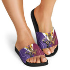 Storm And Broncos Rugby Custom Slide Sandals Melbourne Brisbane Final Together Mascots Style - Aussie Hoodie