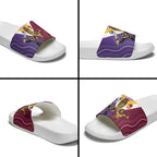 Storm And Broncos Rugby Custom Slide Sandals Melbourne Brisbane Final Together Mascots Style - Aussie Hoodie