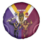 Storm And Broncos Rugby Custom Spare Tire Cover Melbourne Brisbane Final Together Mascots Style - Aussie Hoodie