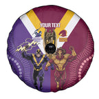 Storm And Broncos Rugby Custom Spare Tire Cover Melbourne Brisbane Final Together Mascots Style - Aussie Hoodie