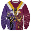 Storm And Broncos Rugby Custom Sweatshirt Melbourne Brisbane Final Together Mascots Style - Aussie Hoodie