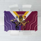 Storm And Broncos Rugby Custom Tablecloth Melbourne Brisbane Final Together Mascots Style - Aussie Hoodie