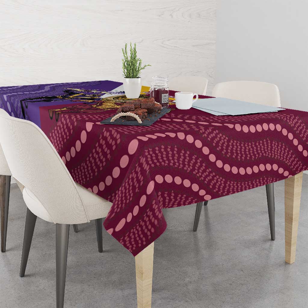 Storm And Broncos Rugby Custom Tablecloth Melbourne Brisbane Final Together Mascots Style - Aussie Hoodie