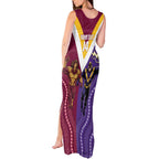 Storm And Broncos Rugby Custom Tank Maxi Dress Melbourne Brisbane Final Together Mascots Style - Aussie Hoodie