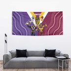 Storm And Broncos Rugby Custom Tapestry Melbourne Brisbane Final Together Mascots Style - Aussie Hoodie
