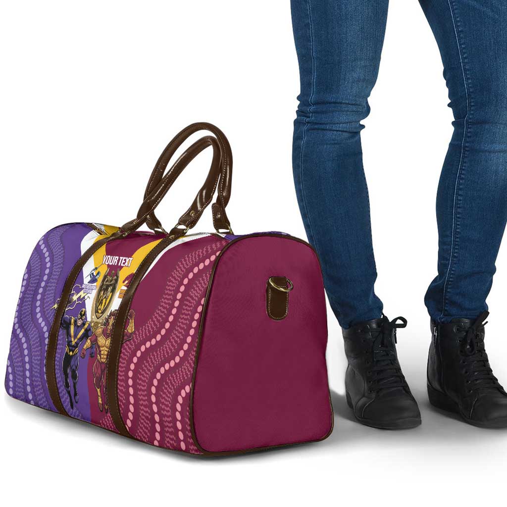 Storm And Broncos Rugby Custom Travel Bag Melbourne Brisbane Final Together Mascots Style - Aussie Hoodie