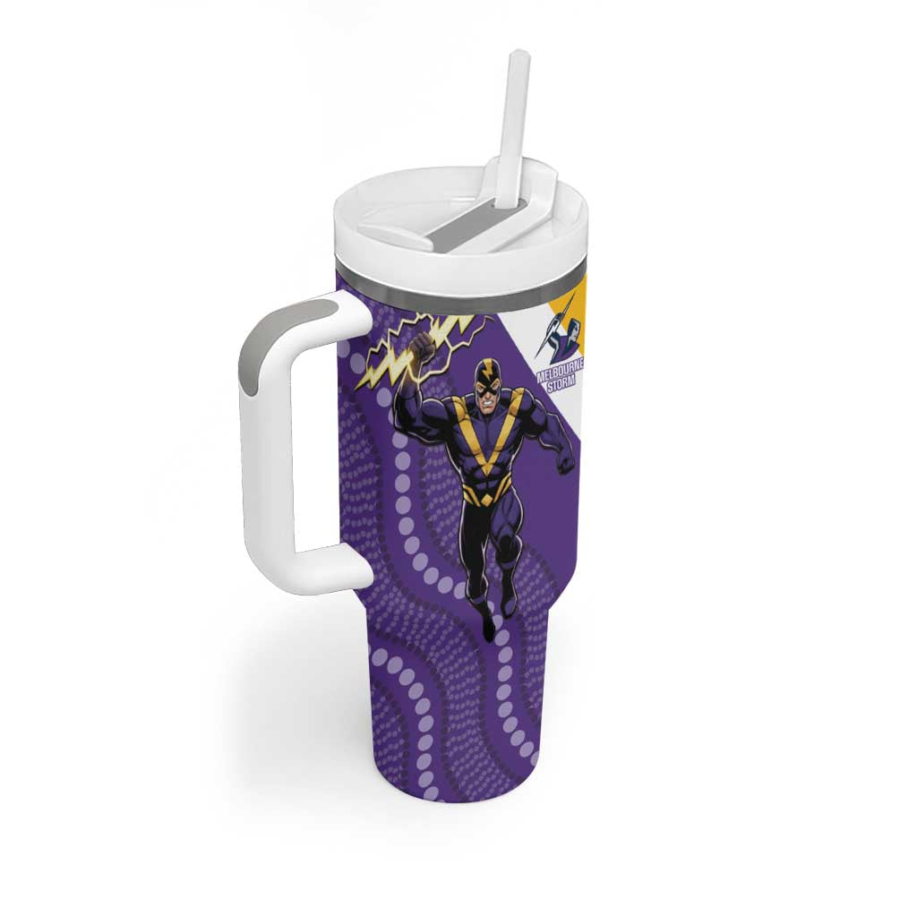 Storm And Broncos Rugby Custom Tumbler With Handle Melbourne Brisbane Final Together Mascots Style - Aussie Hoodie