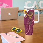 Storm And Broncos Rugby Custom Tumbler With Handle Melbourne Brisbane Final Together Mascots Style - Aussie Hoodie