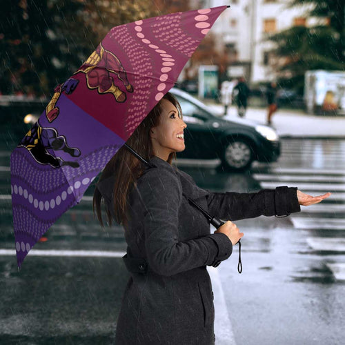 Storm And Broncos Rugby Custom Umbrella Melbourne Brisbane Final Together Mascots Style - Aussie Hoodie