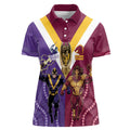 Storm And Broncos Rugby Custom Women Polo Shirt Melbourne Brisbane Final Together Mascots Style - Aussie Hoodie
