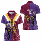 Storm And Broncos Rugby Custom Women Polo Shirt Melbourne Brisbane Final Together Mascots Style - Aussie Hoodie