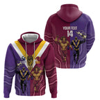 Storm And Broncos Rugby Custom Zip Hoodie Melbourne Brisbane Final Together Mascots Style - Aussie Hoodie