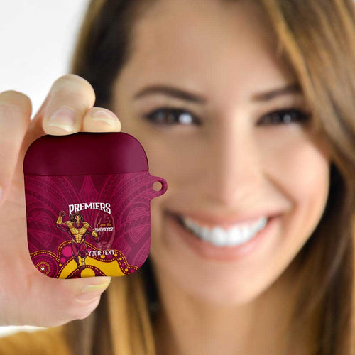NRL Broncos Rugby Custom AirPods Case Premiers Trophy Carn The Bronx - Aussie Hoodie