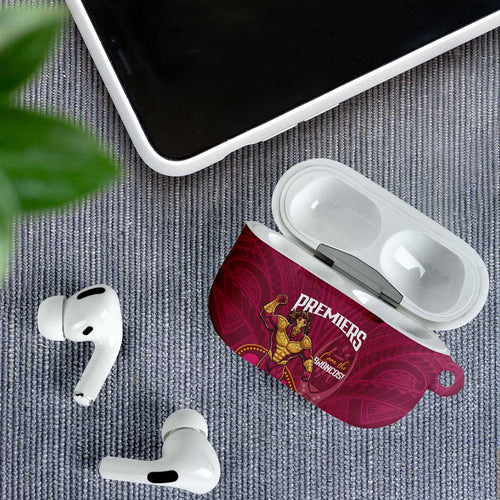 NRL Broncos Rugby Custom AirPods Case Premiers Trophy Carn The Bronx - Aussie Hoodie