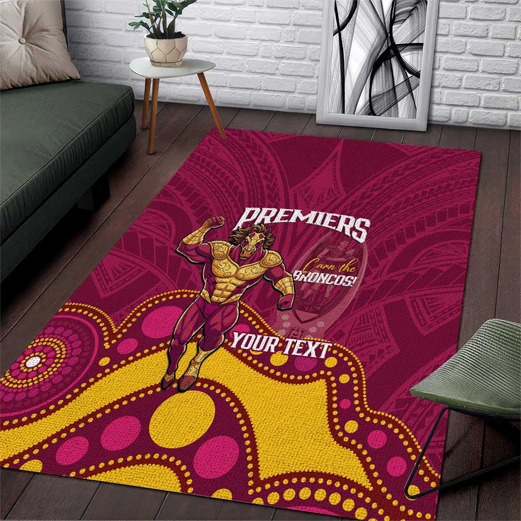 NRL Broncos Rugby Custom Area Rug Premiers Trophy Carn The Bronx - Aussie Hoodie