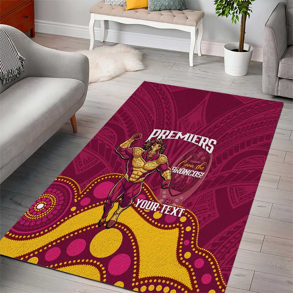 NRL Broncos Rugby Custom Area Rug Premiers Trophy Carn The Bronx - Aussie Hoodie