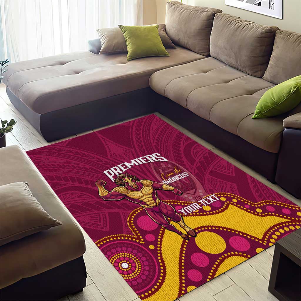 NRL Broncos Rugby Custom Area Rug Premiers Trophy Carn The Bronx - Aussie Hoodie