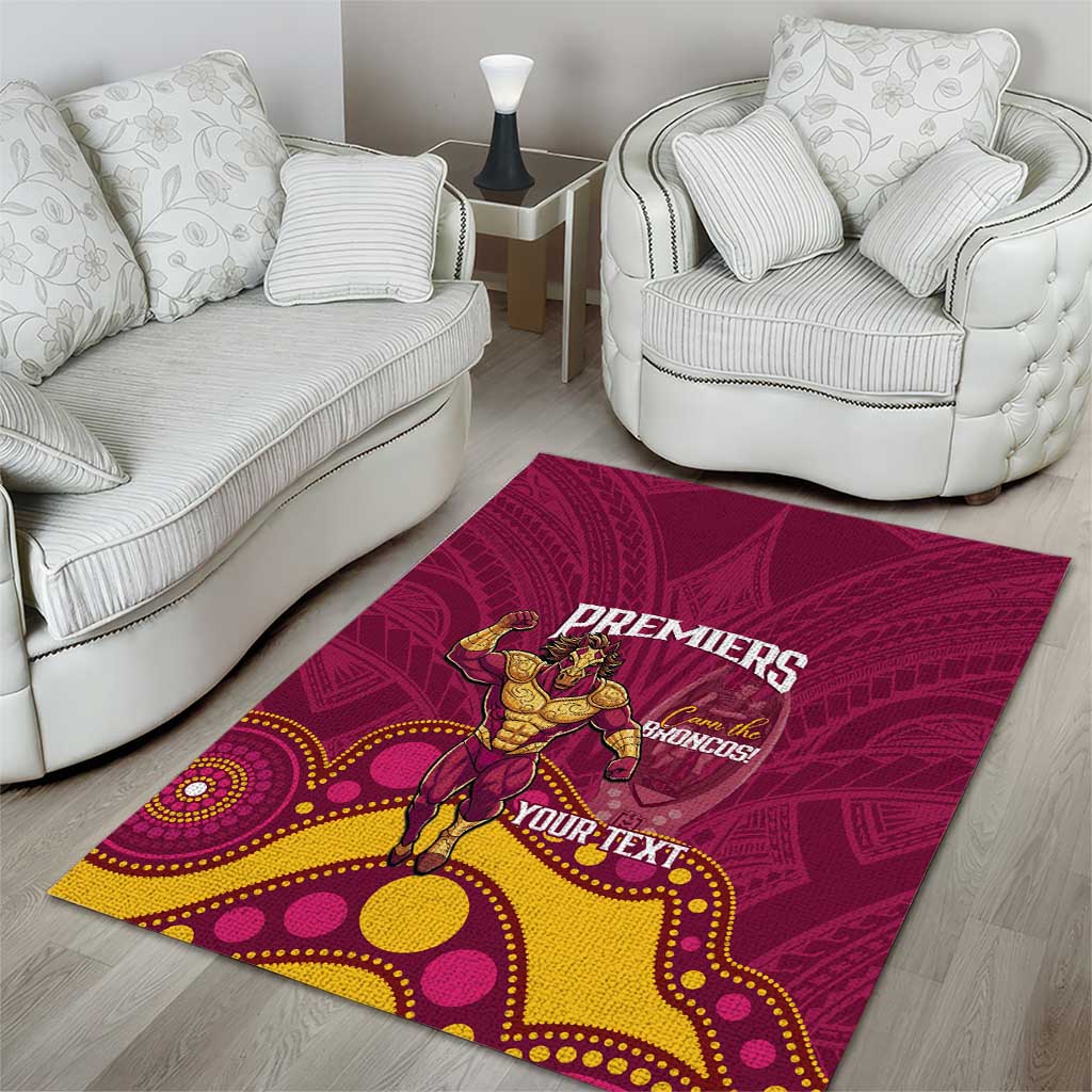 NRL Broncos Rugby Custom Area Rug Premiers Trophy Carn The Bronx - Aussie Hoodie