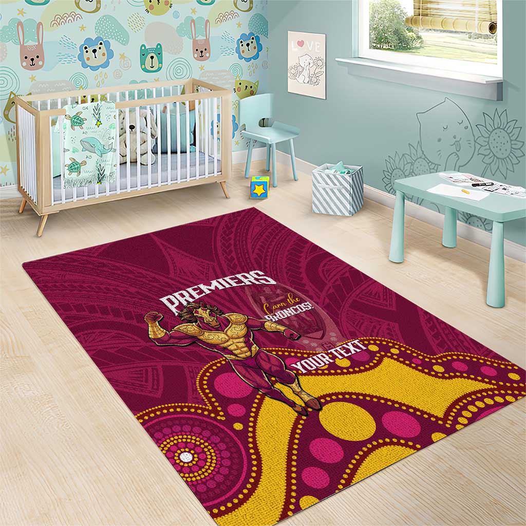 NRL Broncos Rugby Custom Area Rug Premiers Trophy Carn The Bronx - Aussie Hoodie