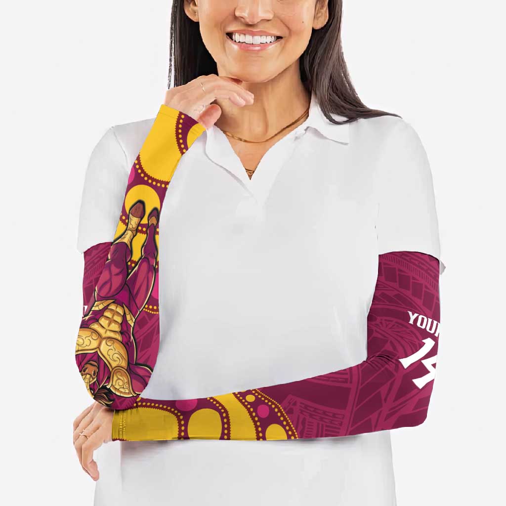 NRL Broncos Rugby Custom Arm Sleeves Premiers Trophy Carn The Bronx - Aussie Hoodie