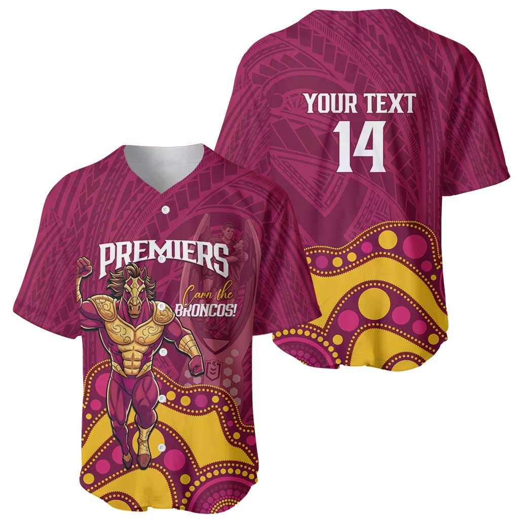NRL Broncos Rugby Custom Baseball Jersey Premiers Trophy Carn The Bronx - Aussie Hoodie