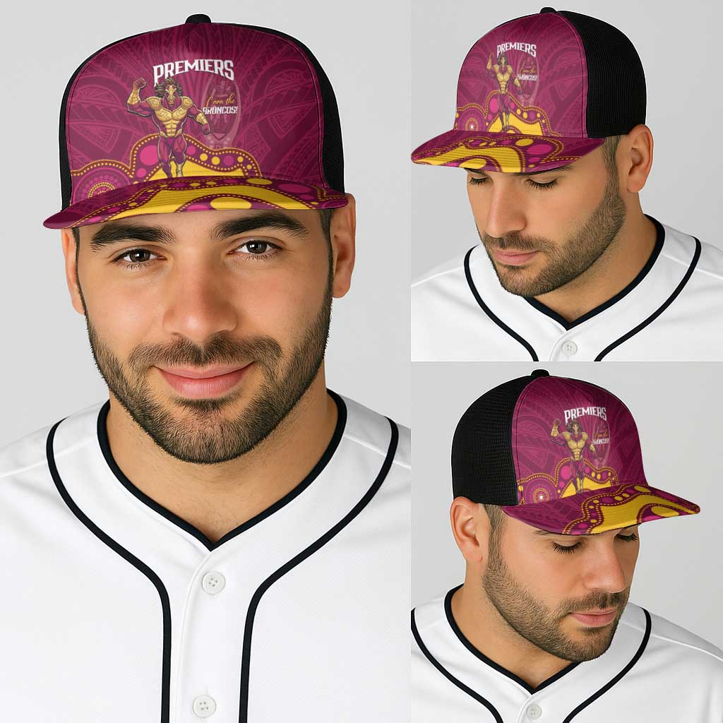 NRL Broncos Rugby Baseball Net Cap Premiers Trophy Carn The Bronx - Aussie Hoodie