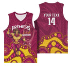 NRL Broncos Rugby Custom Basketball Jersey Premiers Trophy Carn The Bronx - Aussie Hoodie