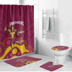 NRL Broncos Rugby Custom Bathroom Set Premiers Trophy Carn The Bronx - Aussie Hoodie